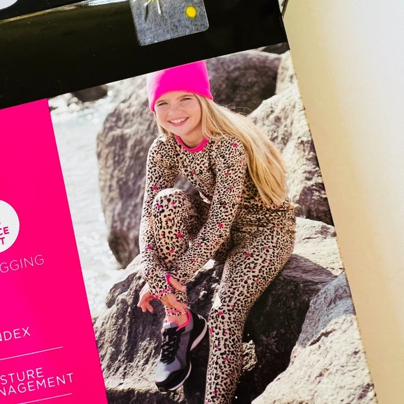 CUDDL DUDS Girls 2 Piece Stretch Poly Long Sleeve Crew & Leggings NWT Size XL - Picture 4 of 6